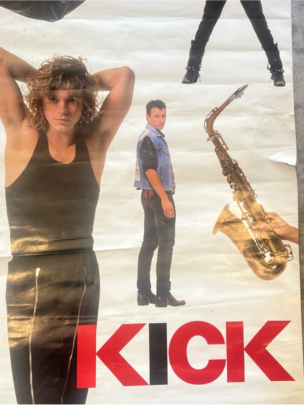 INXS "Kick!" Original Vintage 1987 Door Poster - used condition - 26" x 75" - Picture 4 of 9